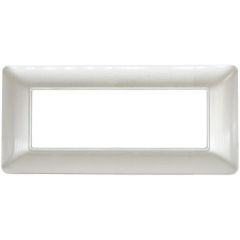 Placca 6 posti bianco perla compatibile Matix EL1513 