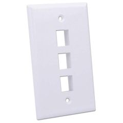 Placca per frutti keystone 3 posti bianca Intellinet P1451 Intellinet