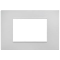 Placca 3 posti bianca Soft Touch compatibile Vimar Plana EL2433 