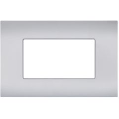 Placca 4 posti argento compatibile Vimar Arké EL378 