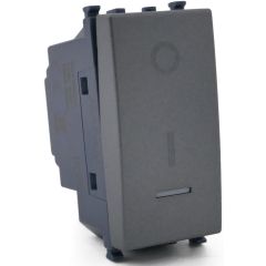 Interruttore bipolare con spia grigio compatibile Vimar Arké EL369 