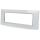 Placca in vetro bianco 7 posti compatibile Living International EL2283 