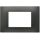 Placca 3 posti testa di moro Soft Touch compatibile Vimar Plana EL3107 