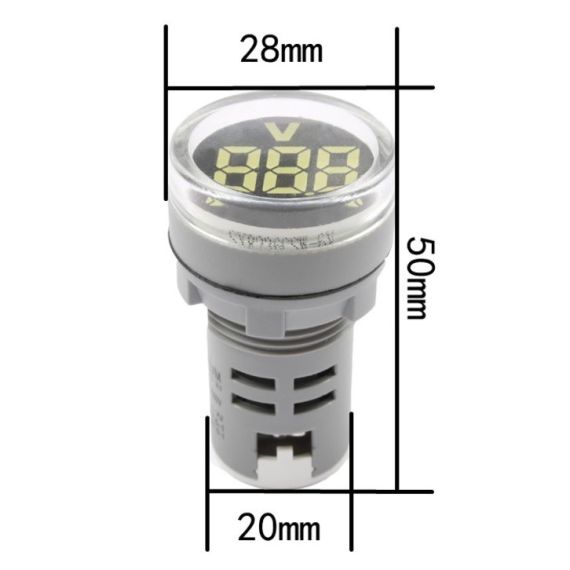 Voltmetro digitale da pannello - rosso EL831 FATO