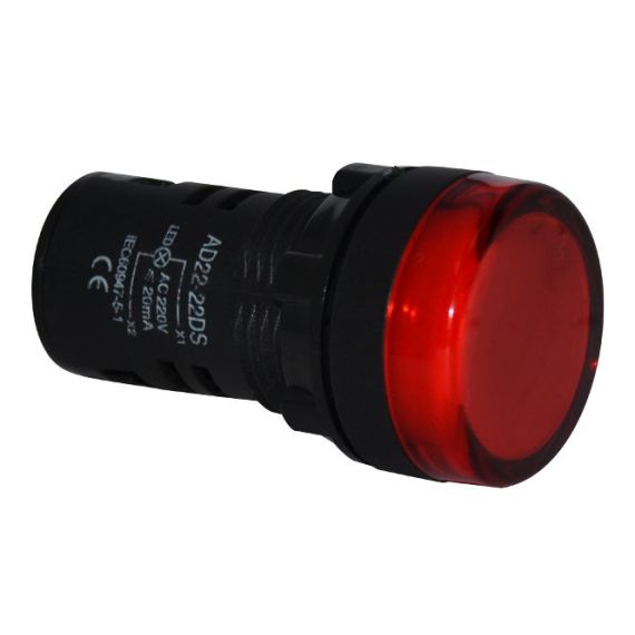 Indicatore luminoso da pannello 220V - rosso EL757 
