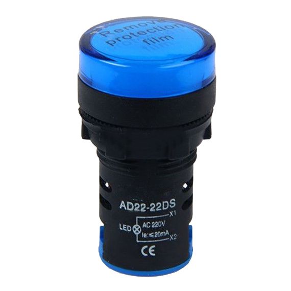 Indicatore luminoso da pannello 220V - blu EL753 FATO