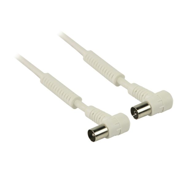 Cavo Coassiale 100 dB ad Angolo Coassiale Maschio - Femmina Coax (IEC) 20m Bianco ND9095 Valueline