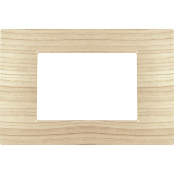 Placca 3P Tecnopolimero 12x8cm Abete compatibile Vimar Plana EL1964 
