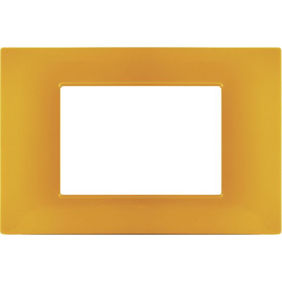 Placca 3P Tecnopolimero 12x8cm Arancio compatibile Vimar Plana EL1970 
