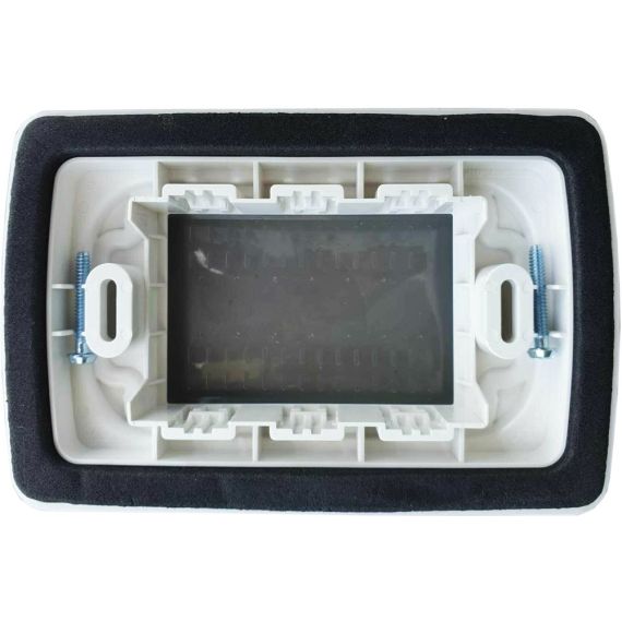 Placca Idrobox IP55 13x8.5cm 3P Bianco compatibile Vimar Plana EL2006 