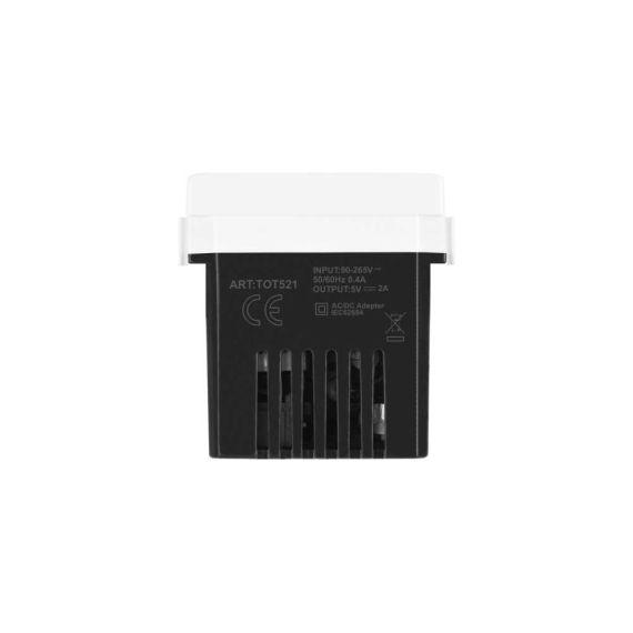 Alimentatore doppia presa USB 5V 2A Bianco compatibile Matix EL2047 