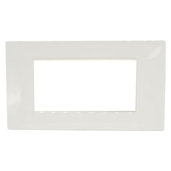Placca 4 posti bianca compatibile Vimar Plana EL2216 