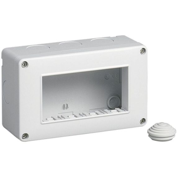 Box 4 moduli bianco compatibile Vimar Plana EL2180 