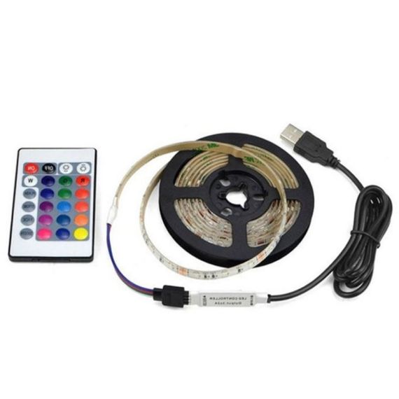 Striscia LED RGB 3m IP65 cavo di alimentazione USB con telecomando WB660 