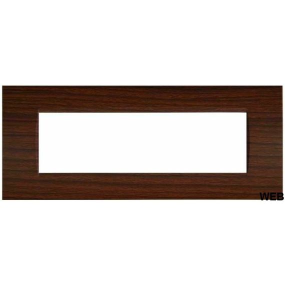 Placca 7 posti ciliegio compatibile Vimar Plana EL2022 