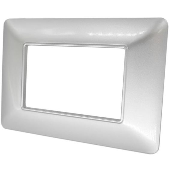 Placca in tecnopolimero 3P argento compatibile Matix EL1043 