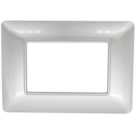 Placca in tecnopolimero 3P argento compatibile Matix EL1043 