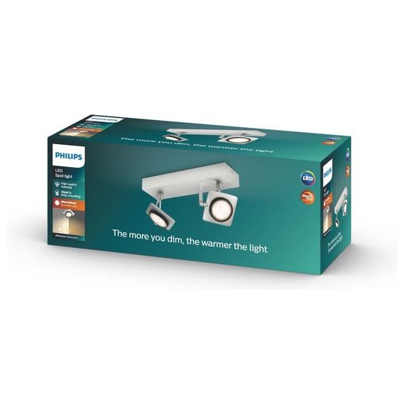Lampada da parete dimmerabile 2200k-2700k 2x4.5W 1000lm Philips P1022 Philips
