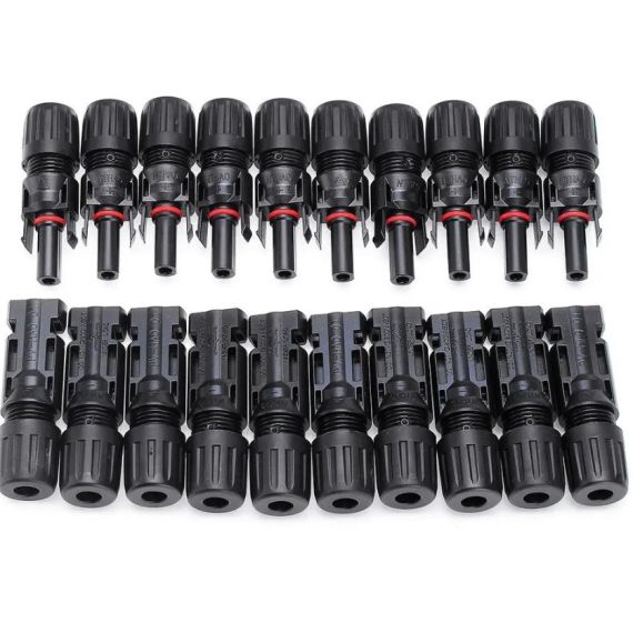 Connettore maschio/femmina MC4 30A 1000V 2.5/4/6mm per pannello fotovoltaico 20 pezzi WB1602 