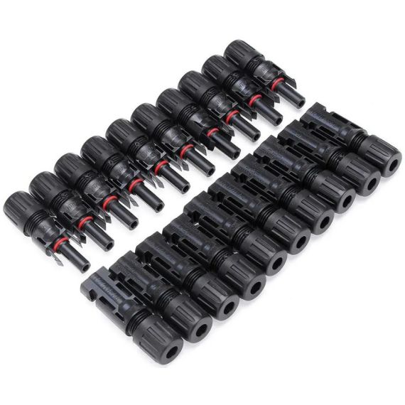 Connettore maschio/femmina MC4 30A 1000V 2.5/4/6mm per pannello fotovoltaico 20 pezzi WB1602 