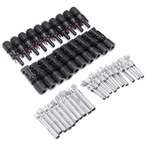 Connettore maschio/femmina MC4 30A 1000V 2.5/4/6mm per pannello fotovoltaico 20 pezzi WB1602 