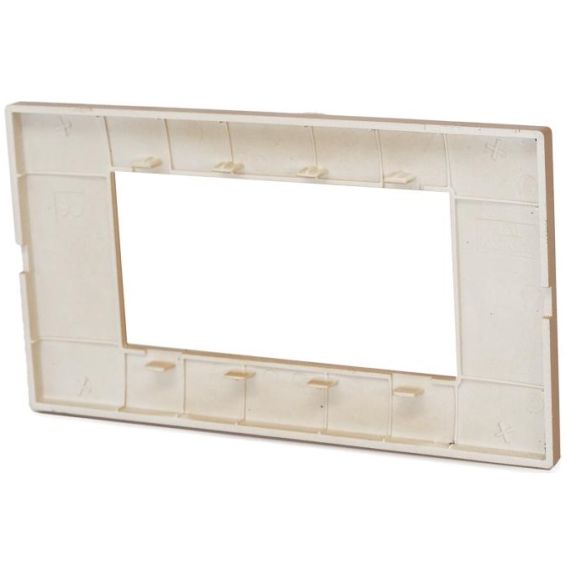 Placca in tecnopolimero 4 posti color sabbia compatibile Vimar Plana EL1552 