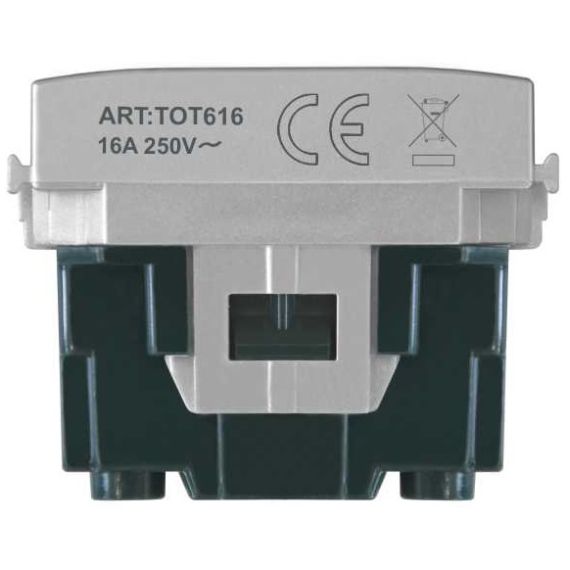 Presa Schuko 2.0 16A 250V grigia compatibile Vimar Plana EL2619 