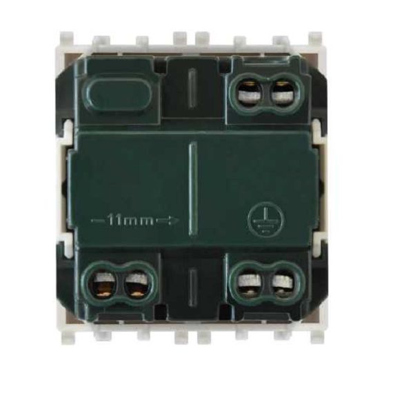 Presa Schuko 2.0 16A 250V grigia compatibile Vimar Plana EL2619 