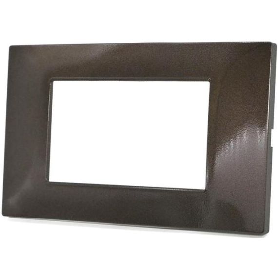 Placca in tecnopolimero 3 posti color bronzo compatibile Vimar Plana EL271 