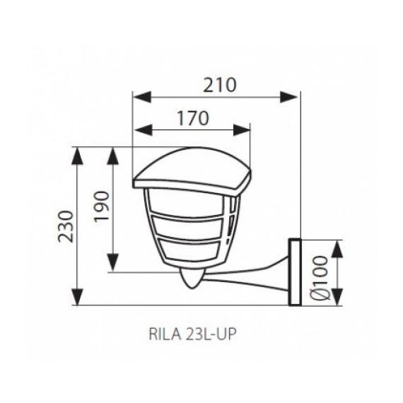 Lampada da esterno RILA 23L-UP E27 60W max grafite Kanlux KA1018 Kanlux