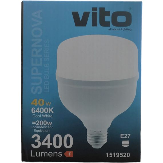 Lampadina LED 40W E27 T120 6400K luce fredda Vito EL1264 Vito