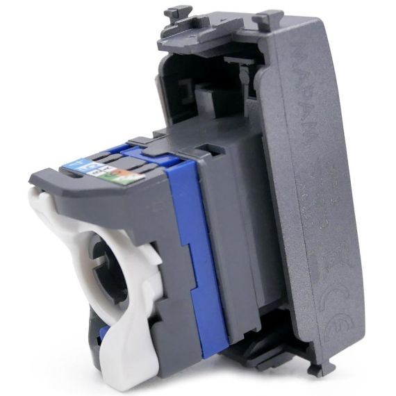 Connettore di rete RJ45 CAT6 grigio compatibile Vimar Arké EL171 