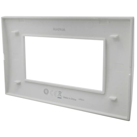 Placca 4 posti antracite Soft Touch compatibile Living International EL2620 