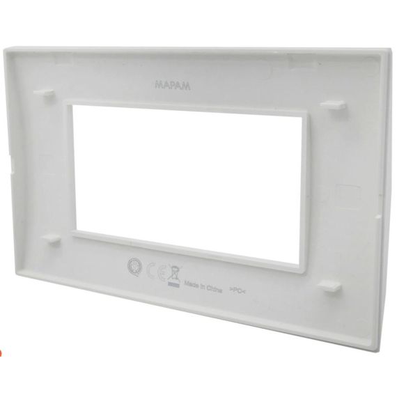 Placca 4 posti nera Soft Touch compatibile Living International EL3153 