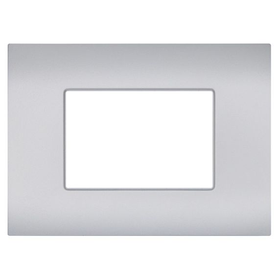 Placca 3 posti argento compatibile Vimar Arké EL350 