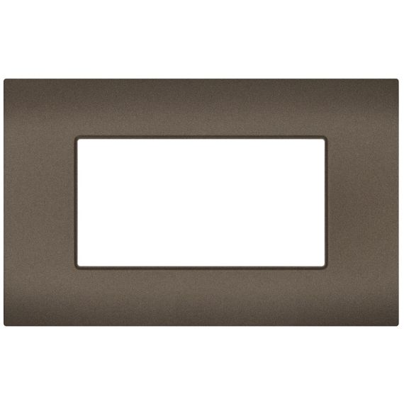 Placca 4 posti testa di moro compatibile Vimar Arké EL353 