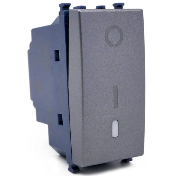 Interruttore bipolare grigio compatibile Vimar Arké EL377 