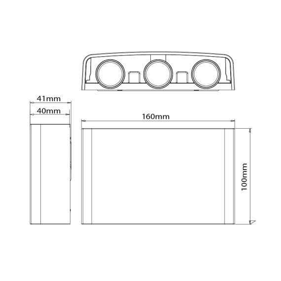 Lampada applique nera da esterno 6W SMD 16*10CM IP65 EL068 Vito
