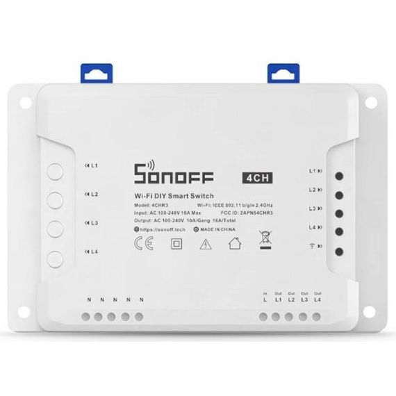 Interruttore smart wifi 4 canali con controllo RF K578 Sonoff