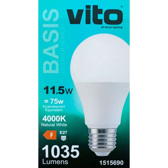 Lampadina LED E27 11,5W 1035Lm 4000K luce naturale EL090 Vito