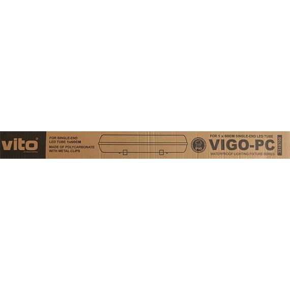 Plafoniera per tubo LED IP65 60cm EL038 Vito