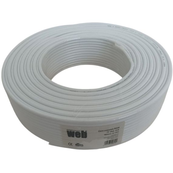 Cavo coassiale schermato RG59 75 ohm CCS matassa da 100m MT448 WEB