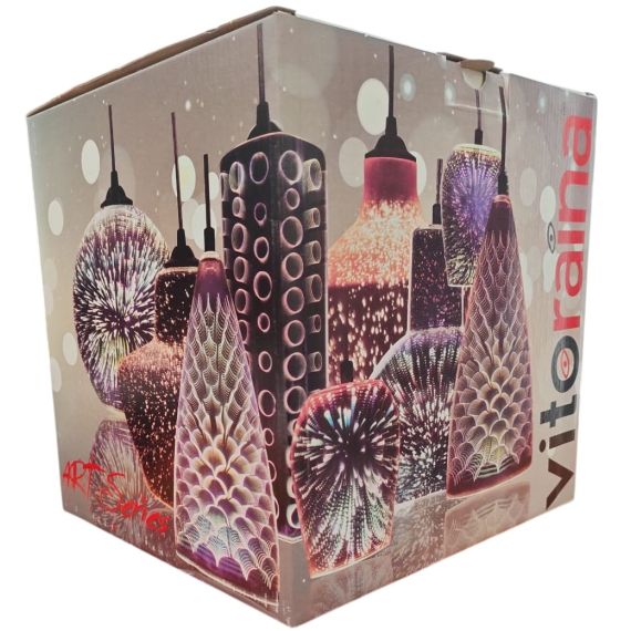 Lampadario in vetro champagne 1xE27 D6450 Vito