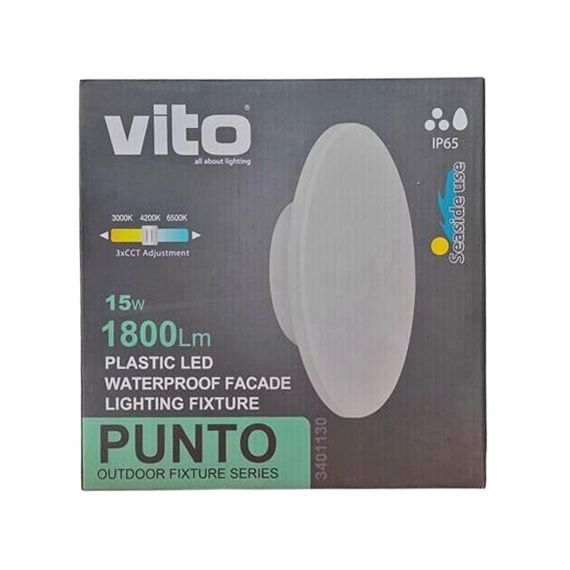Lampada applique LED bianca da parete 15W 1800lm 22*5CM IP65 3xCCT EL3979 Vito