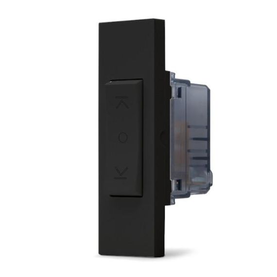 Commutatore doppio tasto interbloccato nero linea ZEN 01072 