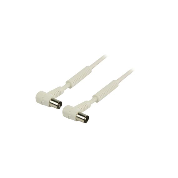Cavo Coassiale 100 dB ad Angolo Coassiale Maschio - Femmina Coax (IEC) 20m Bianco ND9095 Valueline