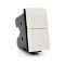 Doppio Pulsante 10A-250V bianco compatibile con Matix EL2154 