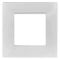 Placca 2 posti quadrata bianca compatibile Vimar Plana EL1948 