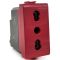 Presa bivalente 10-16A per segnalazione linea dedicata/emergenza rossa compatibile Vimar Plana EL2370 
