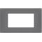 Placca 4 posti grigio Soft Touch compatibile Vimar Plana EL2274 